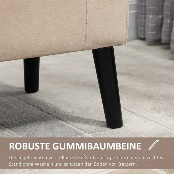 Vardagsrumsbänk, 115.5x43.5x66 cm, Beige