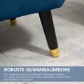 Miniatyrbillede 5 af 9: Luksus Bænk med Opbevaring, 107x42x65 cm, Blå