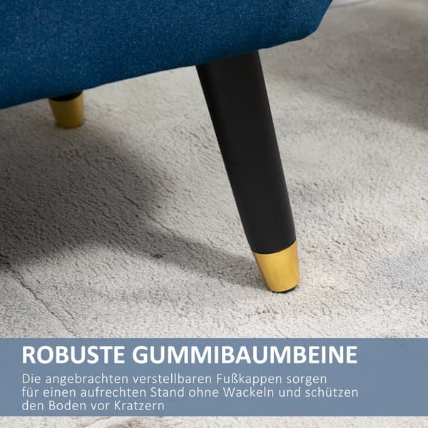 Luksus Bænk med Opbevaring, 107x42x65 cm, Blå