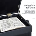 Miniatyrbillede 5 af 9: Piano Bænk, 54.5x33x48-58 cm, Sort