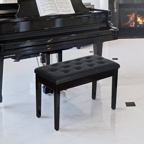 Piano Skammel, 76x36x50 cm, Sort