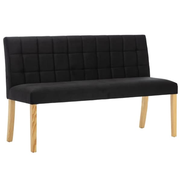 Bänk 140 cm svart sammet