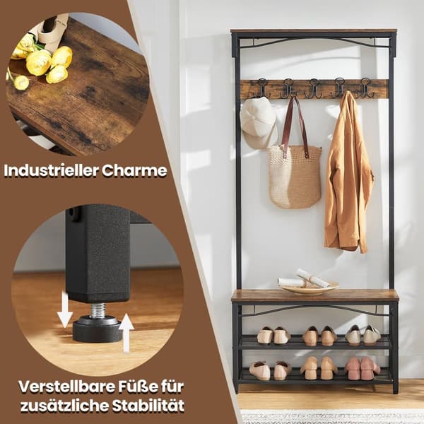 Garderobskåp - Industriell stil - med skosställ