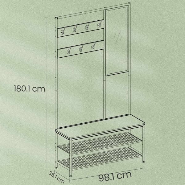 Frakke rack - med spejl