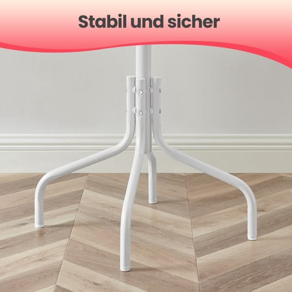 Coat Rack - Metal Clothing Hanger - 12 Hooks - Garderob