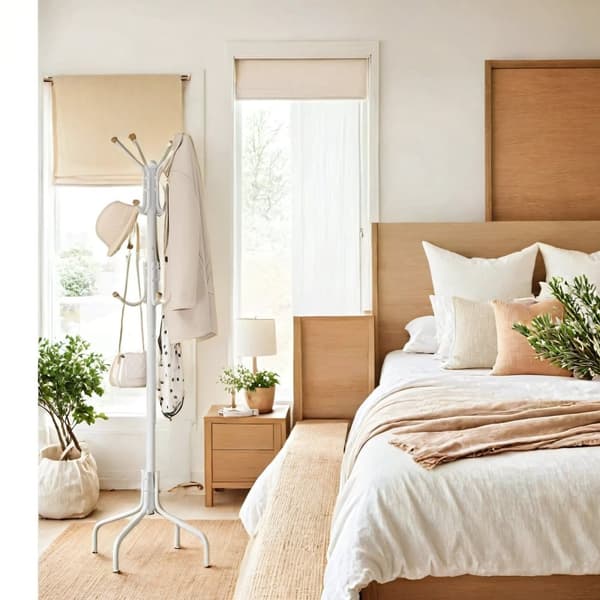 Coat Rack - Metal Clothing Hanger - 12 Hooks - Garderob