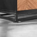 Miniatyrbillede 9 af 11: SoBuy Entrémøbel med bænk og garderobe - natur/sort, industrielt look FSR194-N
