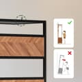 Miniatyrbillede 10 af 11: SoBuy Entrémøbel med bænk og garderobe - natur/sort, industrielt look FSR194-N
