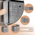 Miniatyrbillede 4 af 5: Rootz 6 -stykke sæt sammenfoldelige opbevaringsbokse - Cube -arrangører - Stofcontainere - Struktur af formstabil - 30 cm x 30 cm x 30 cm