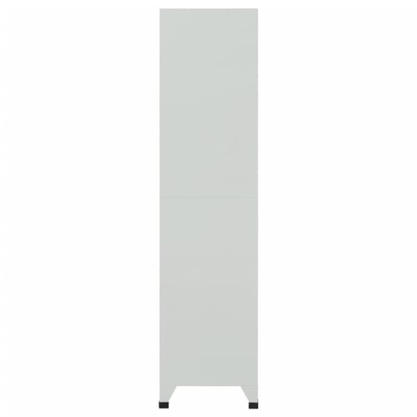 vidaXL Garderobeskap med 6 rom stål 90x45x180 cm grå