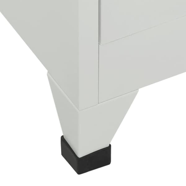 vidaXL Lukkokaappi 6 lokerolla teräs 90x45x180 cm Harmaa