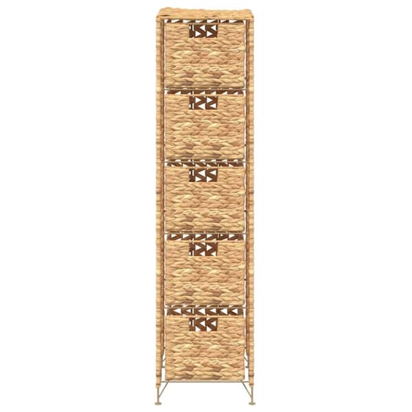 vidaXL opbevaringsenhed med 6 kurve 47 x 37 x 100 cm vandhyacint