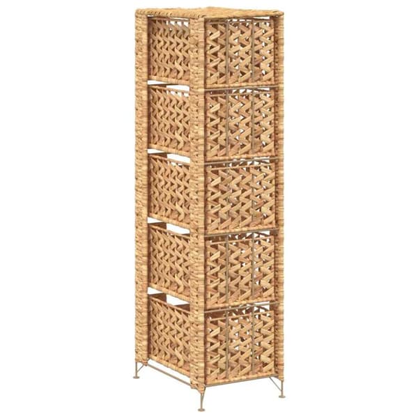 vidaXL opbevaringsenhed med 6 kurve 47 x 37 x 100 cm vandhyacint
