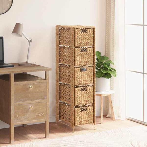 vidaXL opbevaringsenhed med 6 kurve 47 x 37 x 100 cm vandhyacint