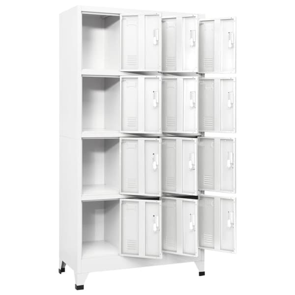 vidaXL Garderob för omklädningsrum med 12 fack 90x45x180 cm