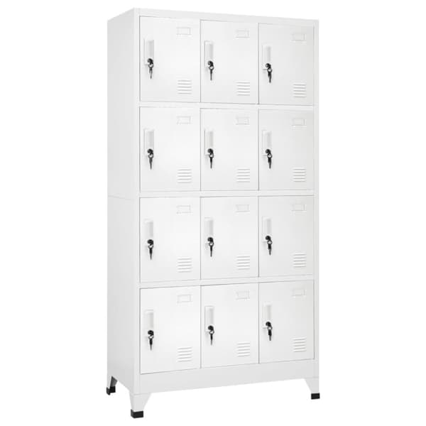 vidaXL Garderob för omklädningsrum med 12 fack 90x45x180 cm