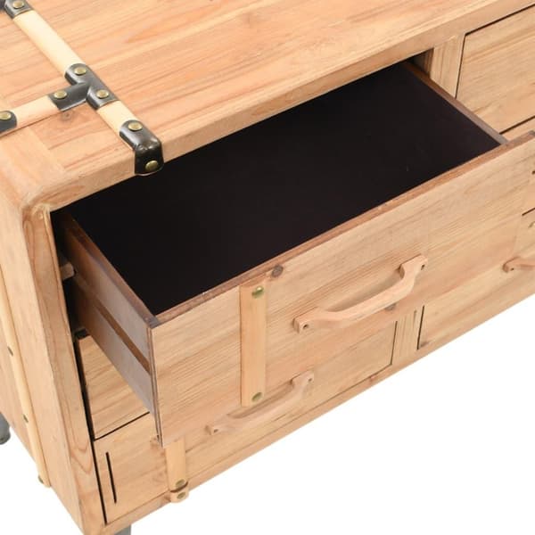 vidaXL kommode 91x35x73 cm massivt grantræ
