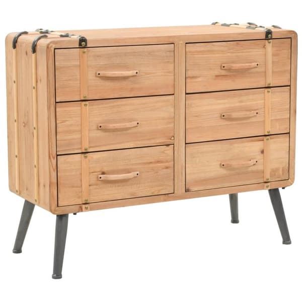 vidaXL kommode 91x35x73 cm massivt grantræ