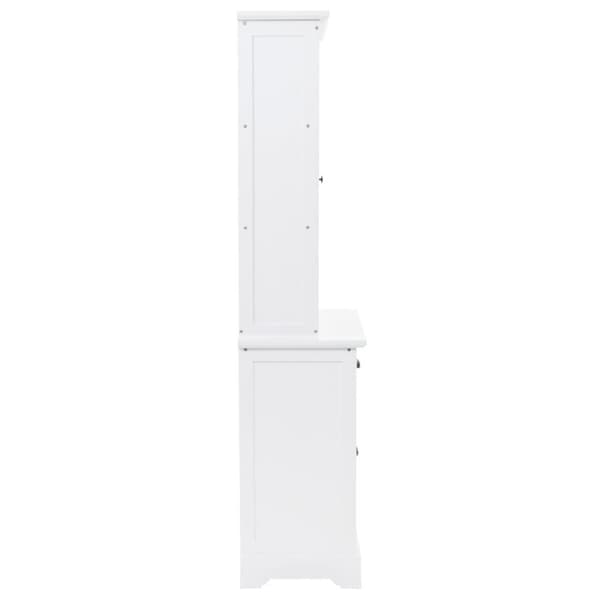 vidaXL Vitrinskåp med 4 luckor MDF och furu 80x40x180 cm