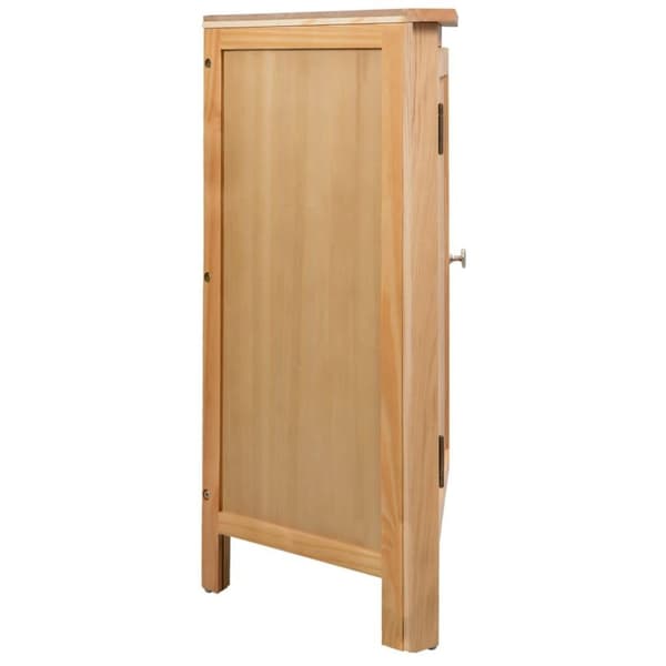 vidaXL Hörnskåp 59x45x80 cm massiv ek