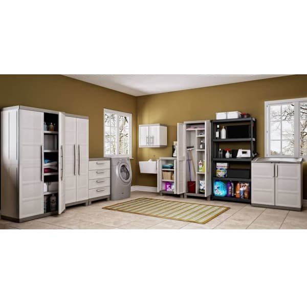 Keter lavt opbevaringsskab Excellence XL 93 cm beige gråbrun