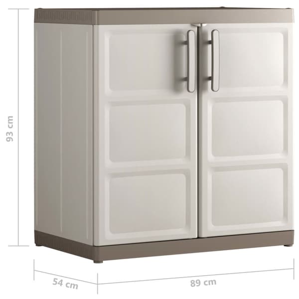 Keter lavt opbevaringsskab Excellence XL 93 cm beige gråbrun