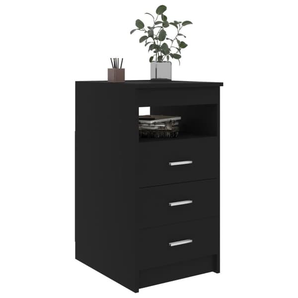 vidaXL Laatikosto musta 40x50x76 cm tekninen puu