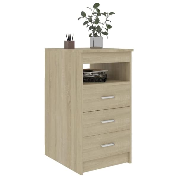 vidaXL skuffeskab 40x50x76 cm konstrueret træ sonoma-egetræsfarvet