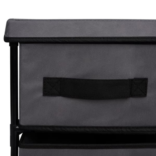 vidaXL Byrå med 6 lådor 55x29x55 cm grå stål