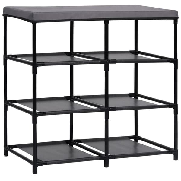 vidaXL Byrå med 6 lådor 55x29x55 cm grå stål