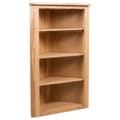 Miniatyrbilde 3 av 7: vidaXL Hjørnehylle 59x36x100 cm heltre eik