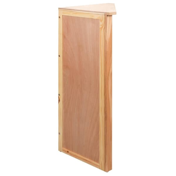vidaXL Hjørnehylle 59x36x100 cm heltre eik