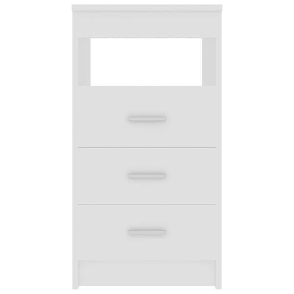 vidaXL skuffeskab 40x50x76 cm konstrueret træ hvid