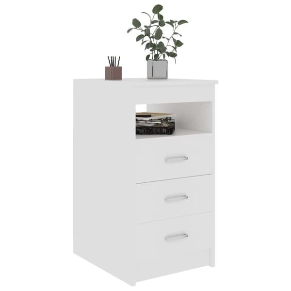 vidaXL Byrå vit 40x50x76 cm konstruerat trä