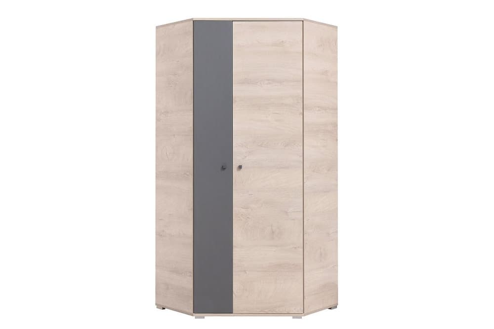 CARETES Garderob 90 cm Natur/Grå