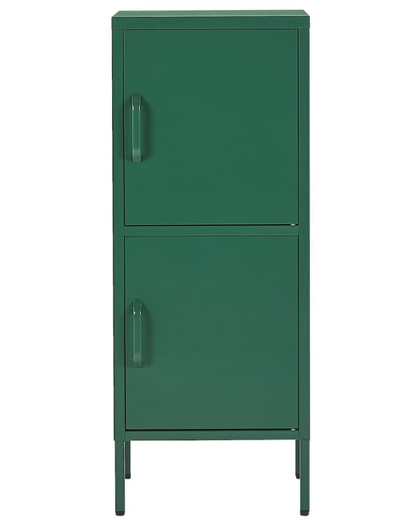 Kaappi vihreä 40 x 102 x 40 cm teräs matta 2 kaappia 4 hyllyä teollinen E-pinnoite