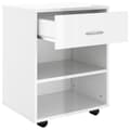Miniatyrbillede 6 af 8: vidaXL skab med hjul 46x36x59 cm spånplade hvid højglans