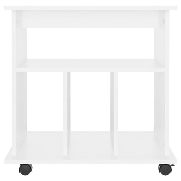 vidaXL Rulleskap hvit  60x45x60 cm sponplate