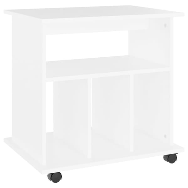 vidaXL Rulleskap hvit  60x45x60 cm sponplate