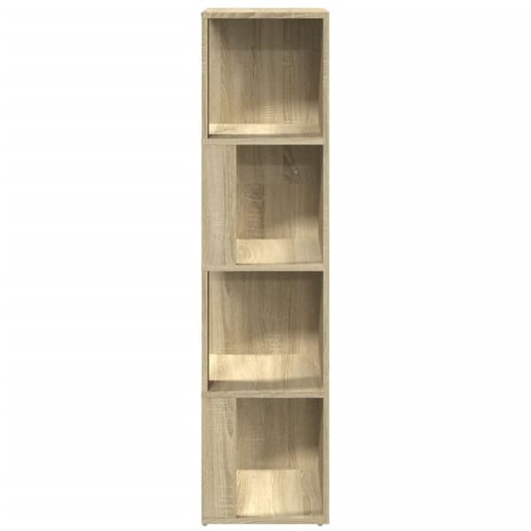vidaXL hjørnereol 33x33x132 cm spånplade sonoma-eg