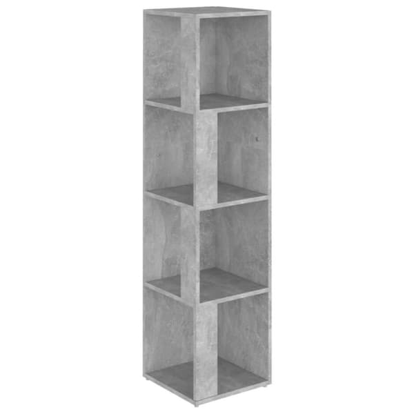 vidaXL Kulmakaappi betoninharmaa 33x33x132 cm lastulevy