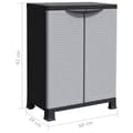 Miniatyrbillede 9 af 10: vidaXL opbevaringsskab 68x39x92 cm plastik