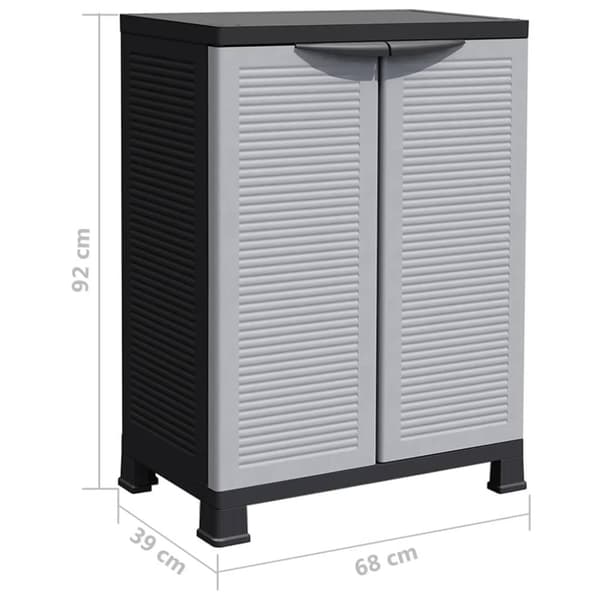 vidaXL Plastskåp 68x39x92 cm