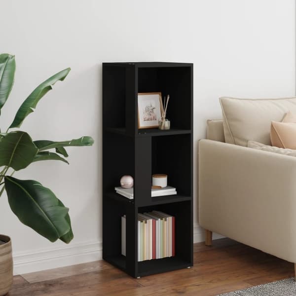 vidaXL Hjørneskap svart 33x33x100 cm konstruert tre