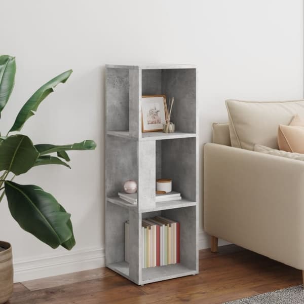 vidaXL Hjørneskap betonggrå 33x33x100 cm konstruert tre