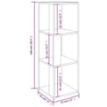 Miniatyrbilde 8 av 9: vidaXL Hjørneskap betonggrå 33x33x100 cm konstruert tre
