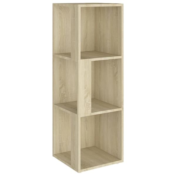 vidaXL hjørnereol 33x33x100 cm spånplade sonoma-eg