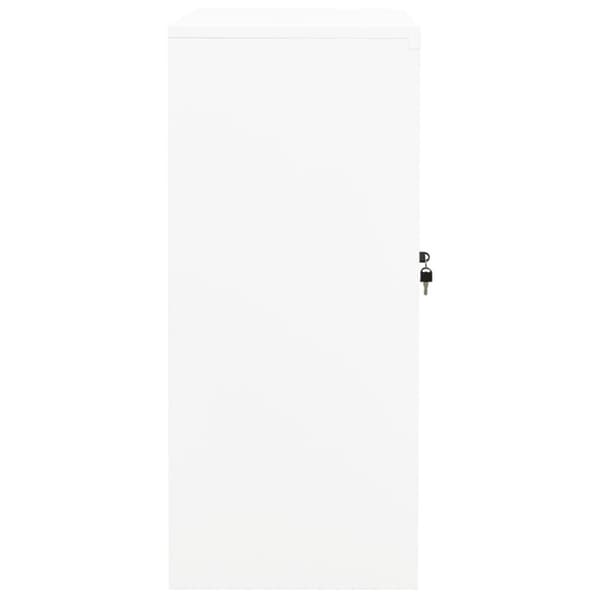 vidaXL Toimistokaappi valkoinen 90x40x90 cm teräs