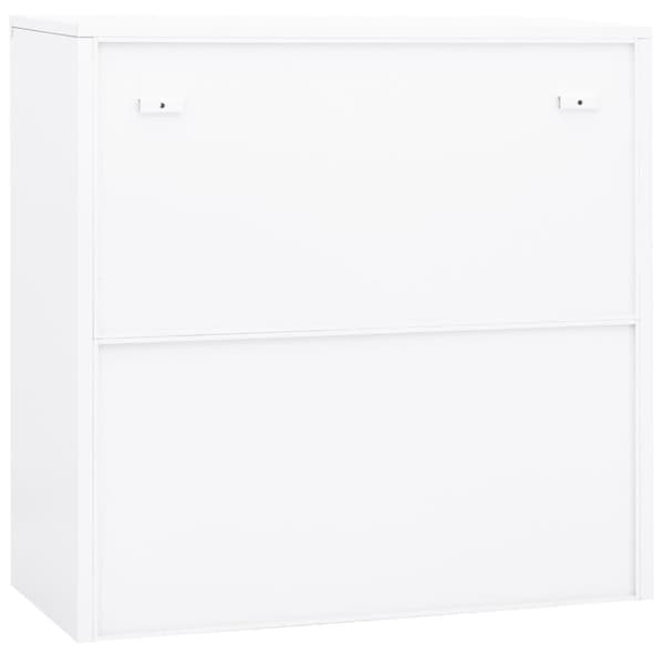 vidaXL Toimistokaappi valkoinen 90x40x90 cm teräs