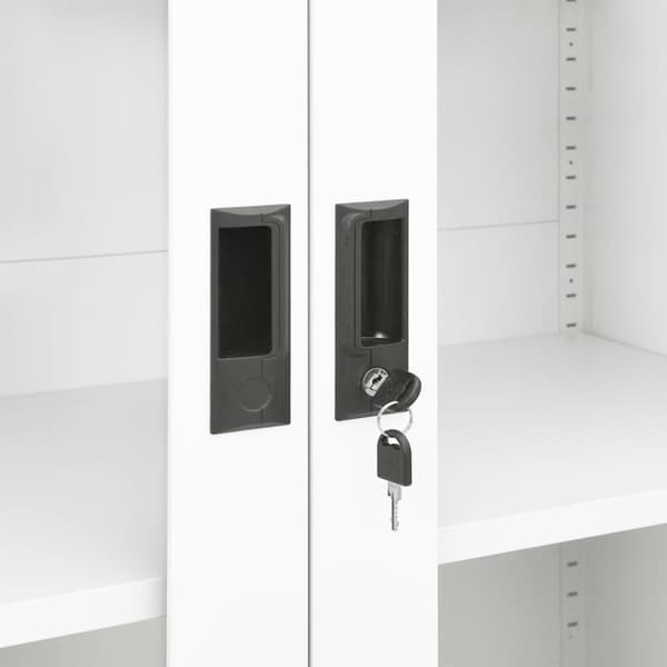 vidaXL kontorskab 90x40x180 cm stål hvid